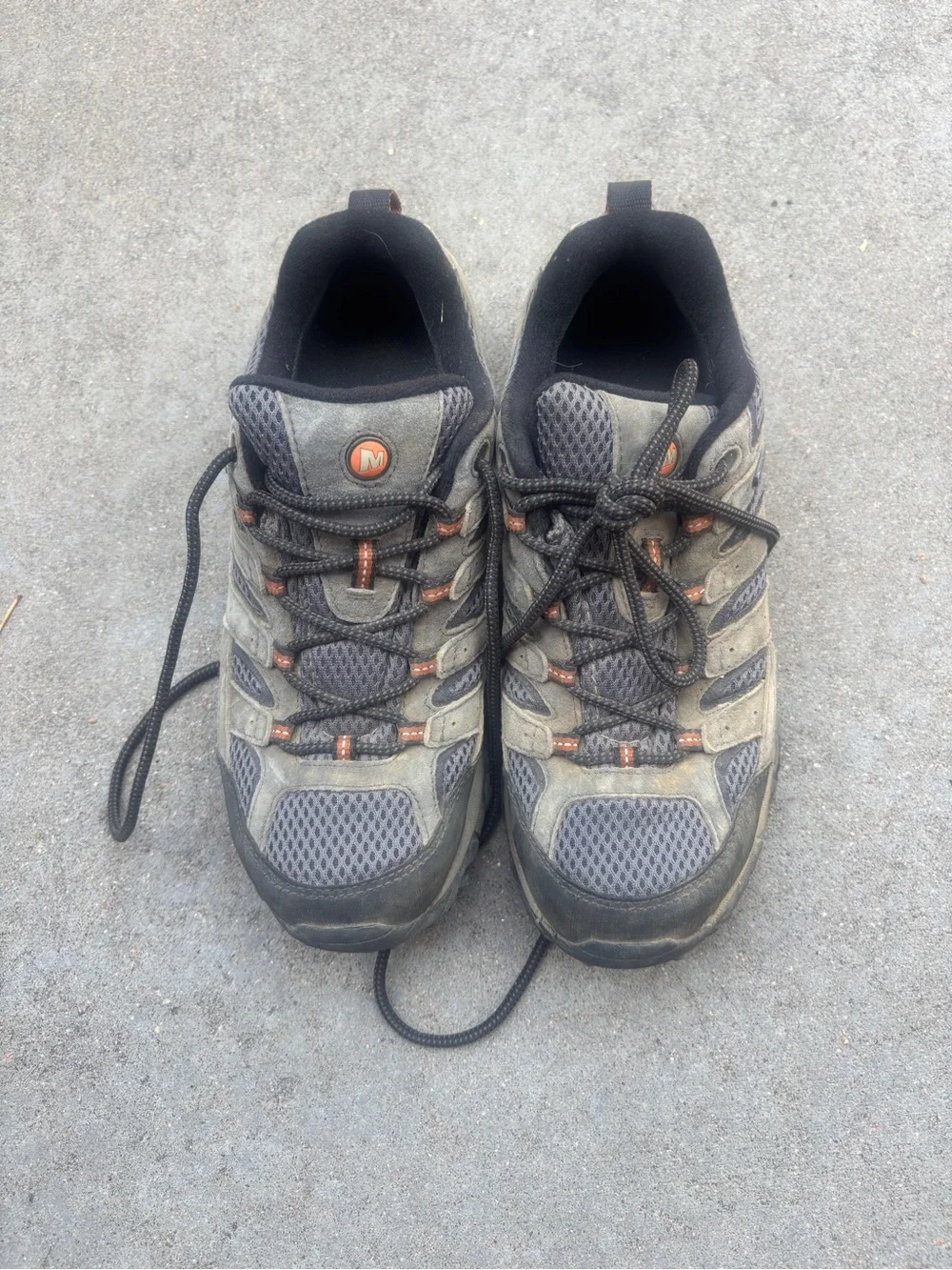 Kids Merrell Gray Outdoor Trail Shoes